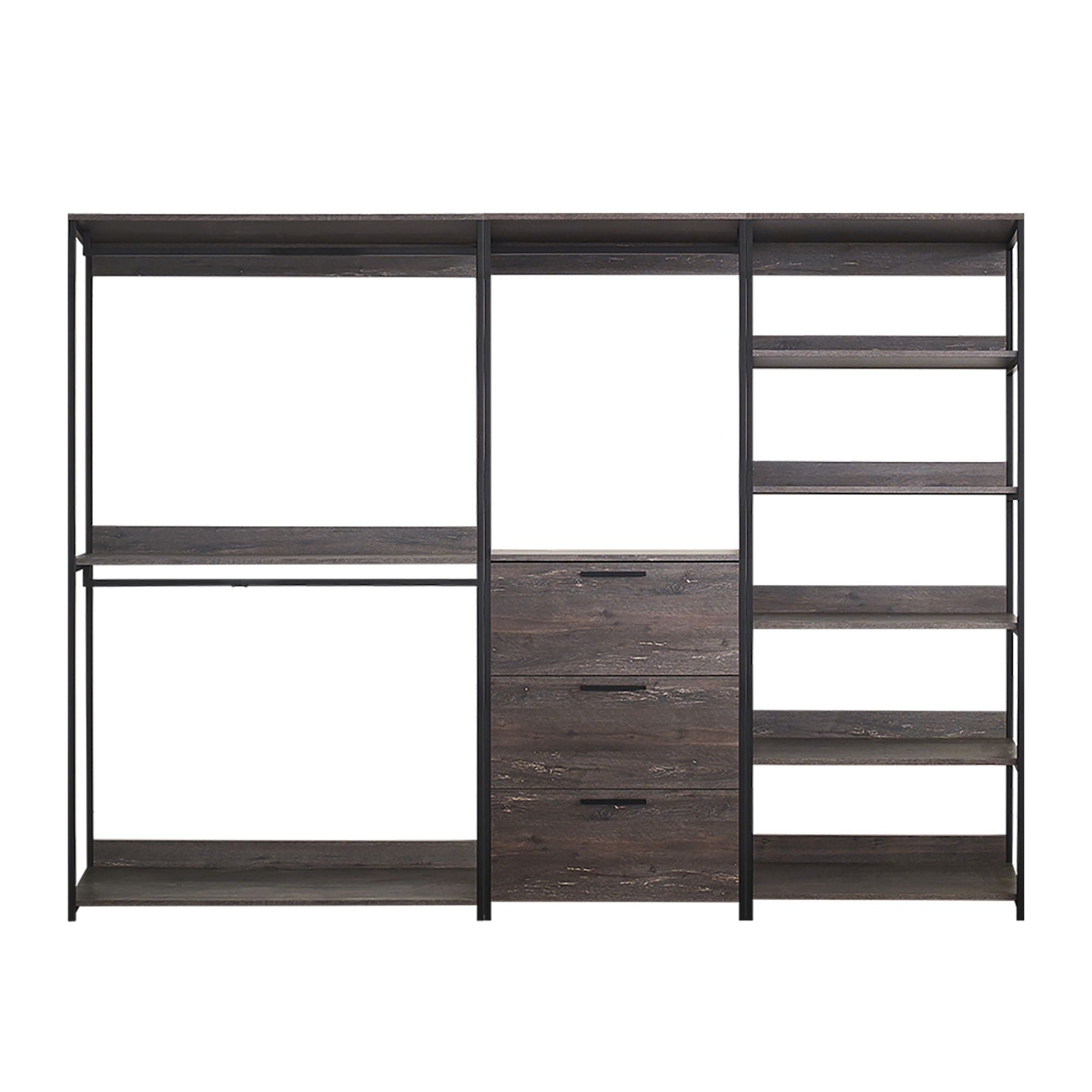 Monica - Walk-In Closet System With Spacious Storage - Gray by HouseOfZazla