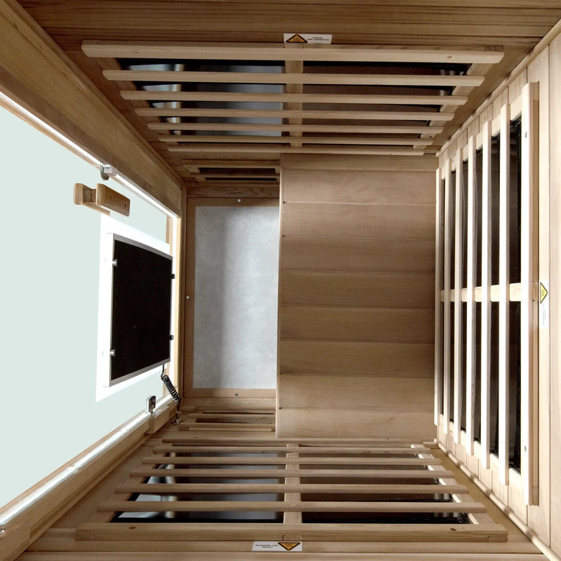 One person Far infrared red cedar standard indoor sauna room (Front & Rear & Left & Right) by HouseOfZazla