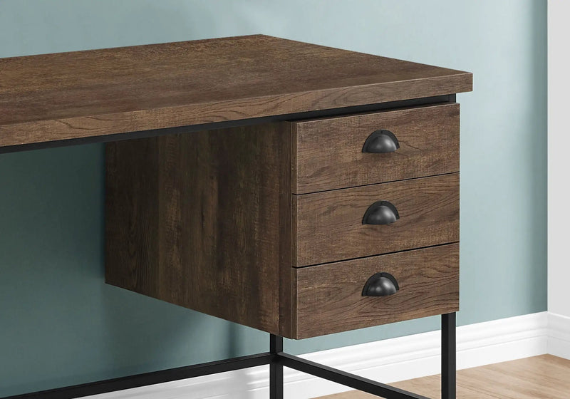Computer Desk For Home Office, Laptop, 3 Storage Drawers, Contemporary & Modern by HouseOfZazla