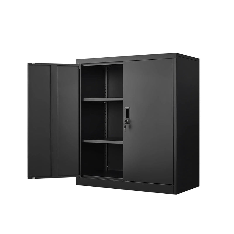 Metal Storage Cabinet With Locking Doors And Adjustable Shelf, Folding Filing Storage Cabinet, Folding Storage Locker Cabinet For Home Office, School, Garage by HouseOfZazla