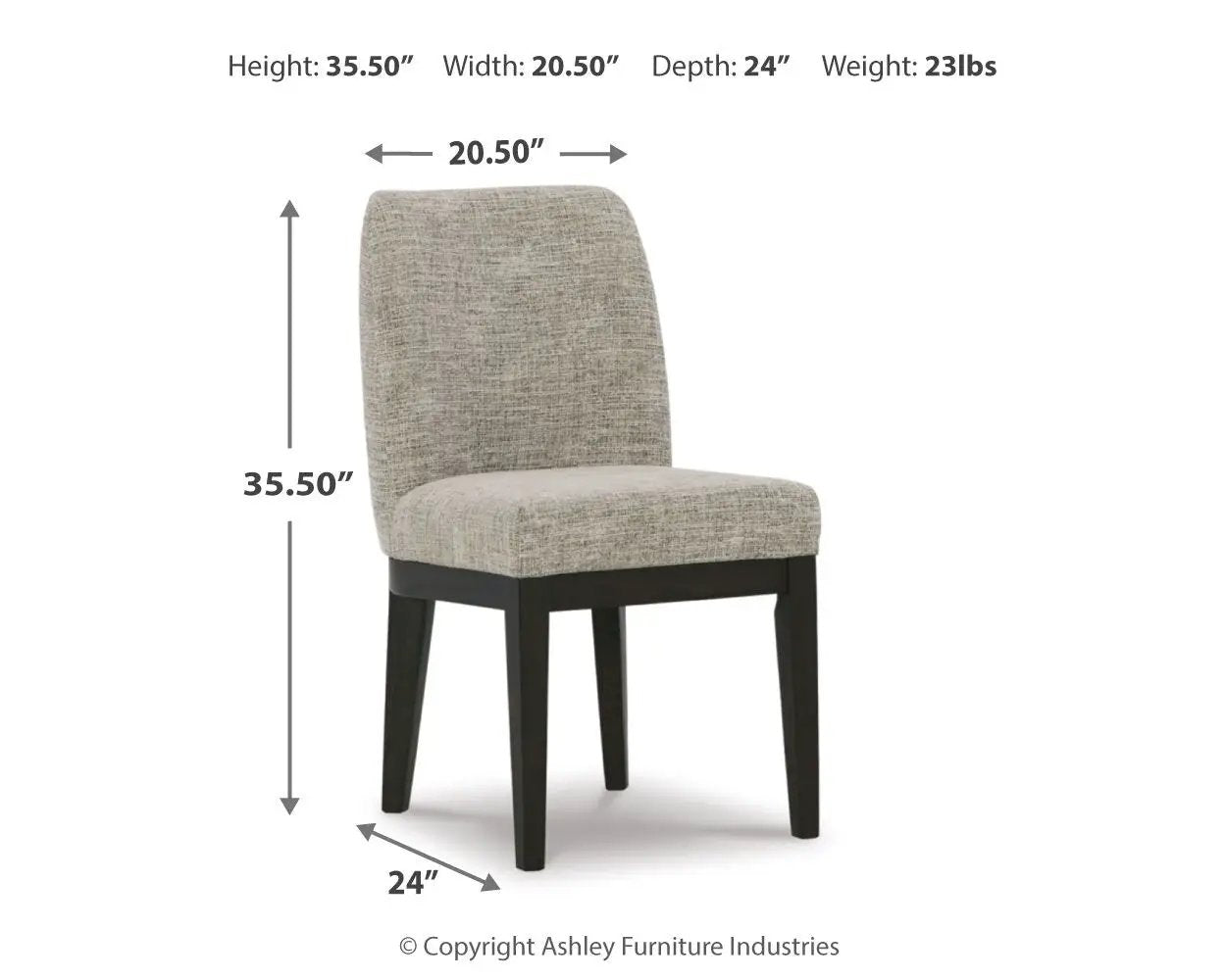 Burkhaus - Dining UPH Side Chair (Set of 2) - Beige / Dark Brown by Unique Piece Furniture