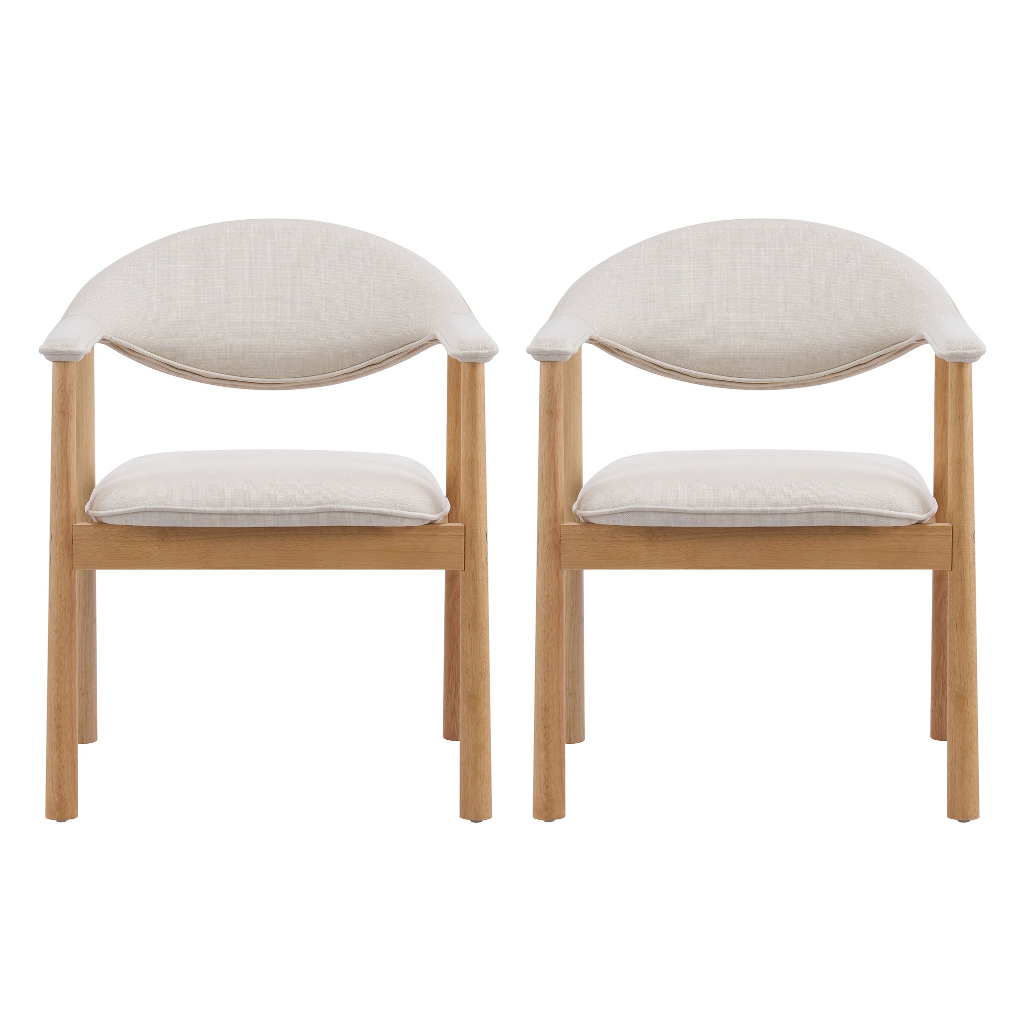 Upholstered Dining Chairs with Curved Back by HouseOfZazla