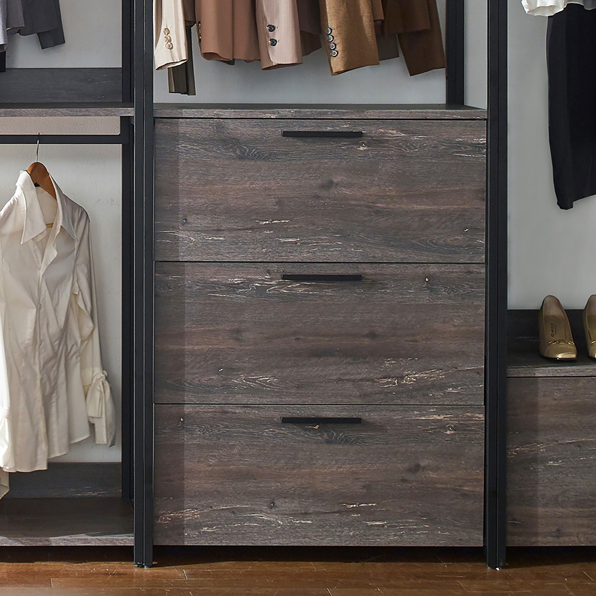 Monica - Modular Design Walk-In Closet System - Rustic by HouseOfZazla