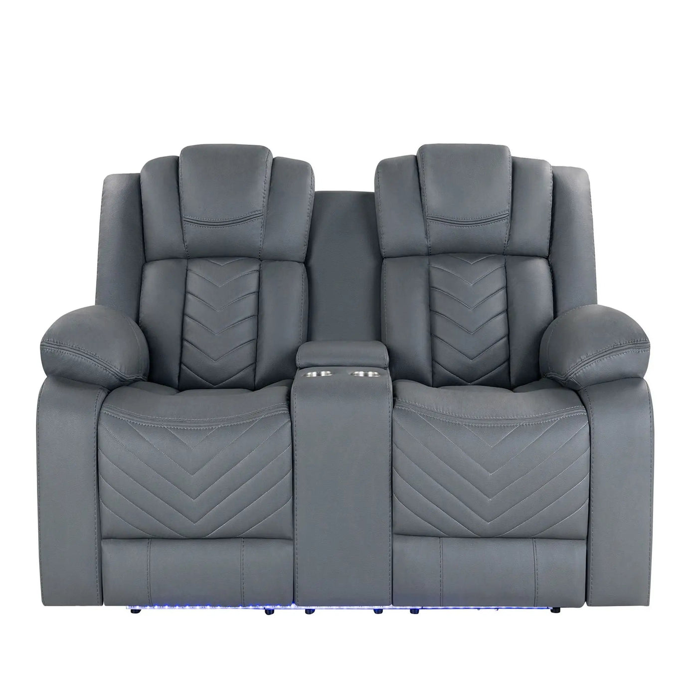 Raize - Power Living Room Set With Storage Console And Cup Holders by HouseOfZazla