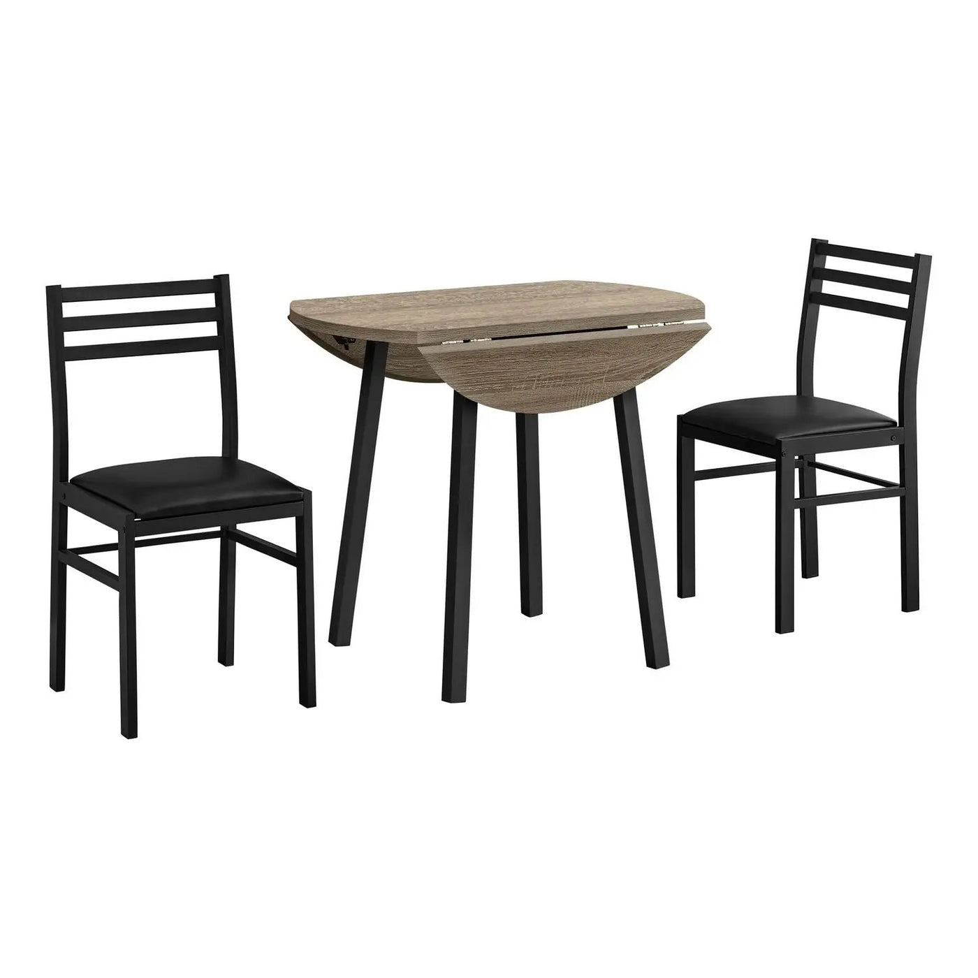 3 Pieces Dining Table Set, Small, Drop Leaf, Contemporary & Modern by Unique Piece Furniture