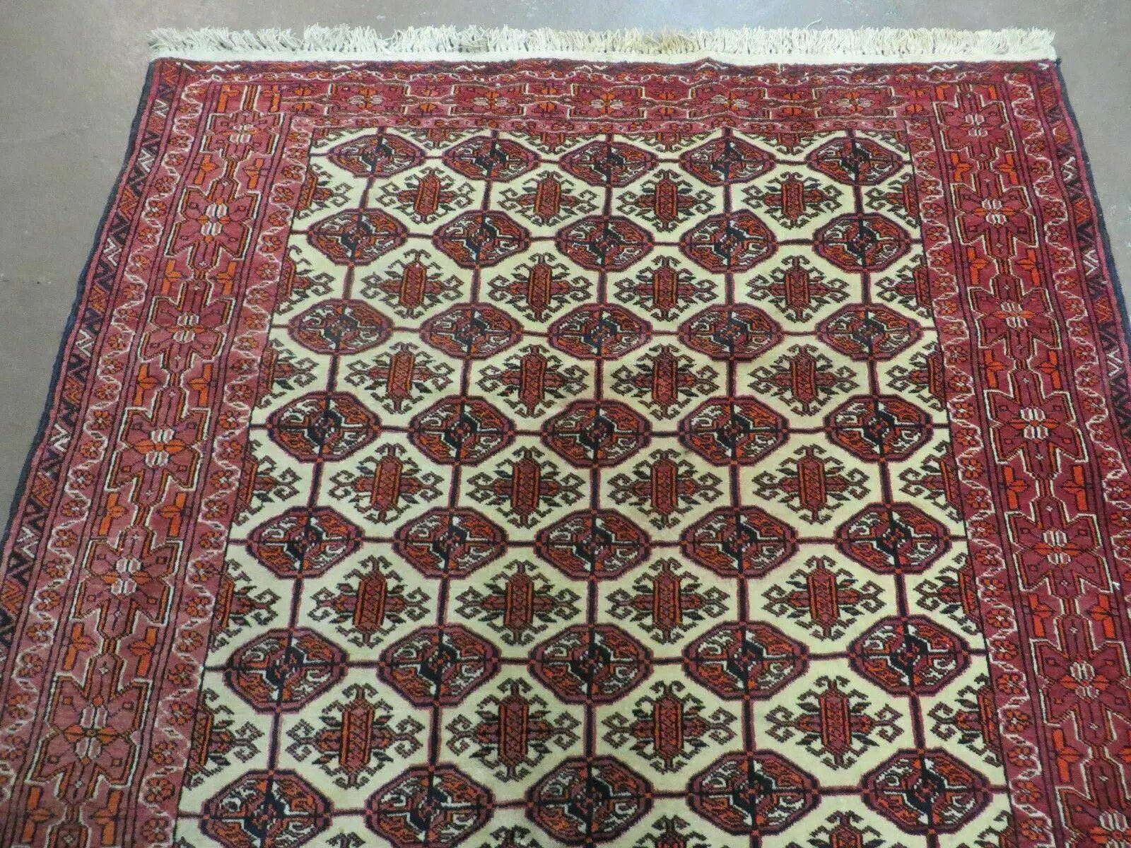 4' X 6' Handmade Finely Knotted Pakistan Turkoman Bokhara Wool Rug Nice by Jewel Rugs