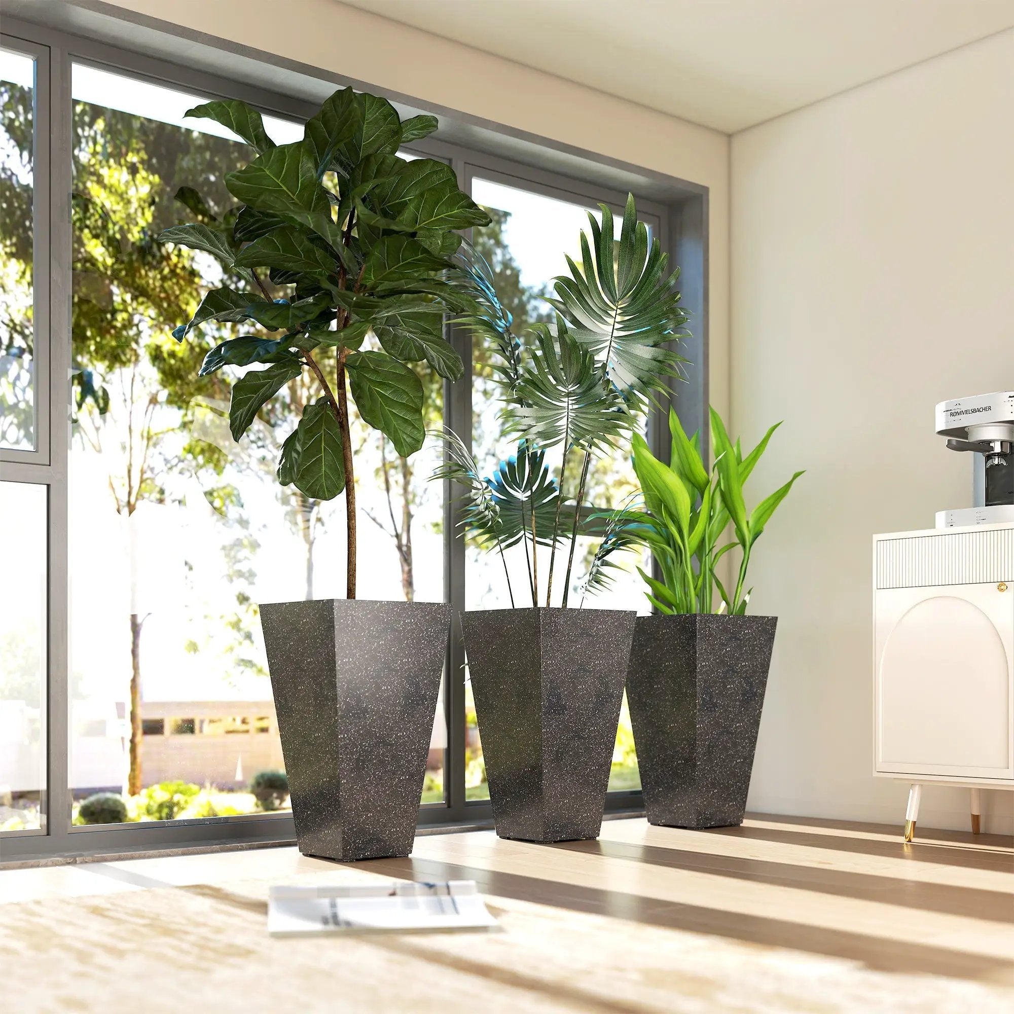 Outsunny 28" Tall Planters, Set of 3 by HouseOfZazla