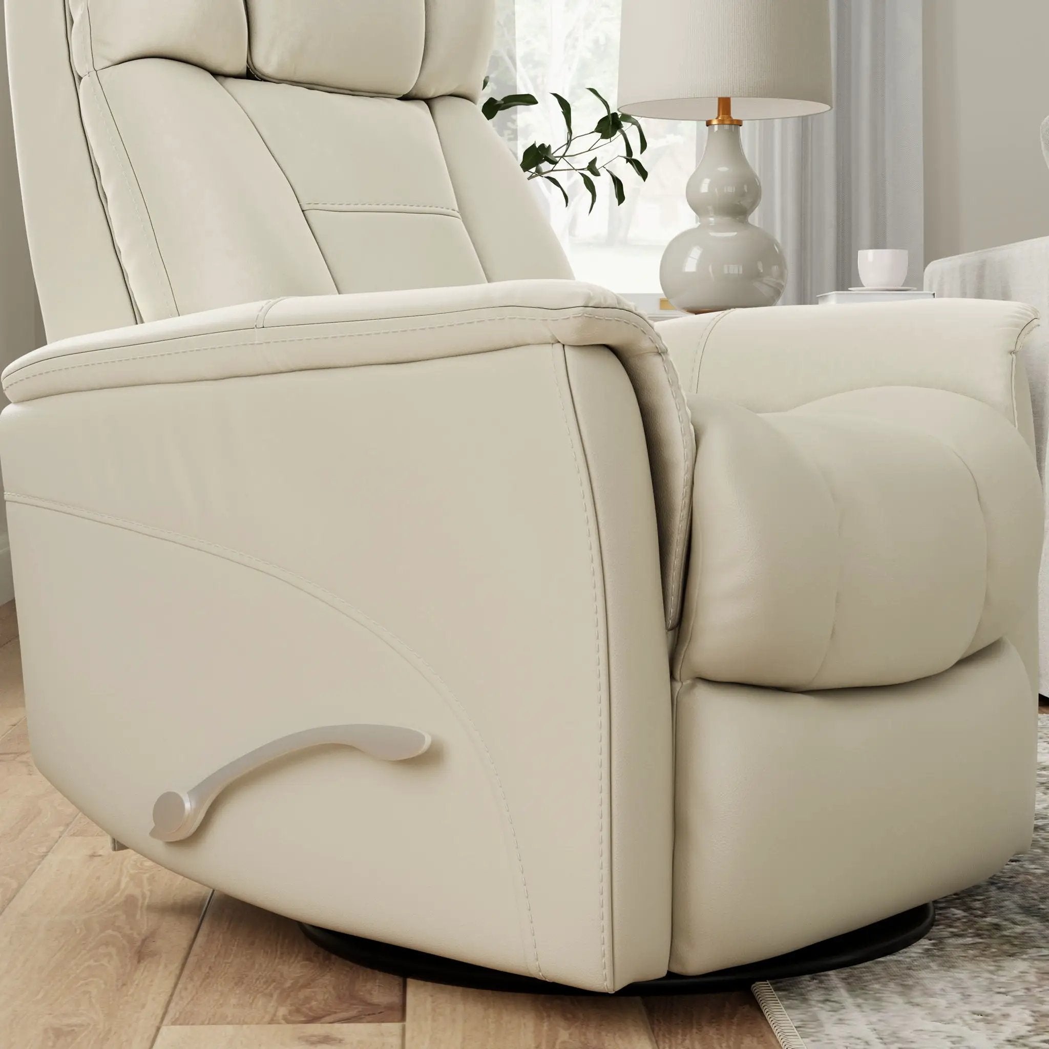 Bentley - Swivel Glider Recliner With Manual Adjustable Headrest & Footrest by Unique Piece Furniture