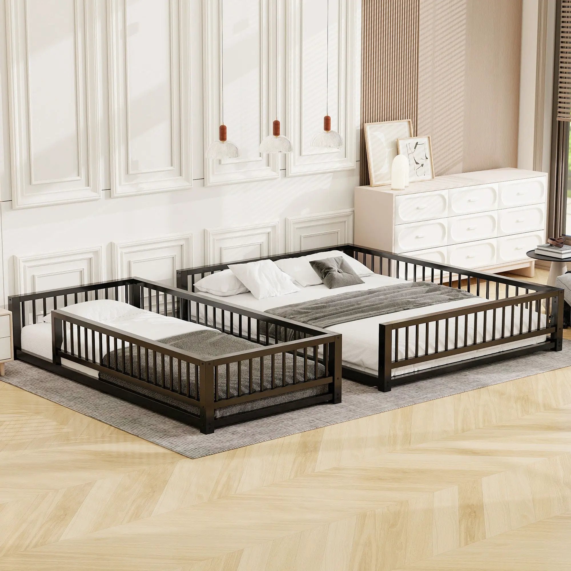 Bunk Bed With Ladder And Safety Guardrails by HouseOfZazla