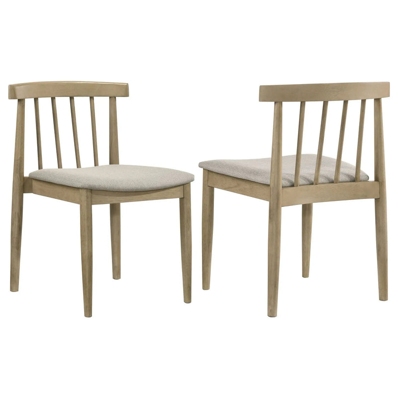Cullen Dining Side Chair Upholstered Seat Natural Oak (Set of 2) by Unique Piece Furniture