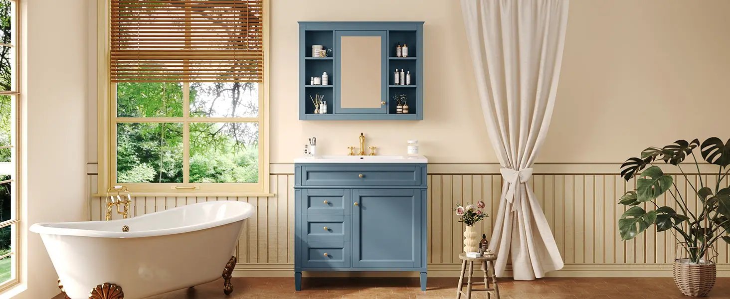 36'' Bathroom Vanity with Medicine Cabinet by HouseOfZazla
