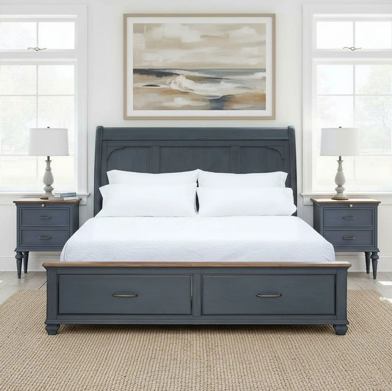 Sleigh Bed & USB Ports by HouseOfZazla
