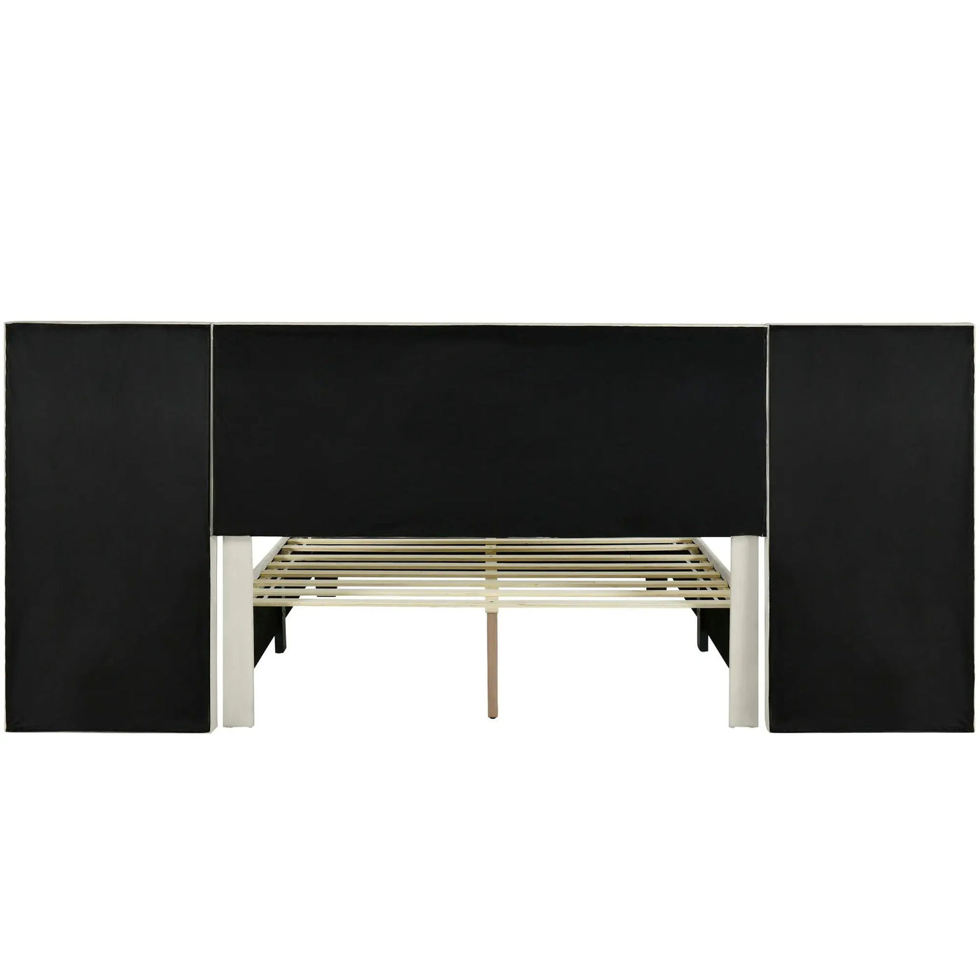Upholstered Platform Bed With Big Headboard by Unique Piece Furniture