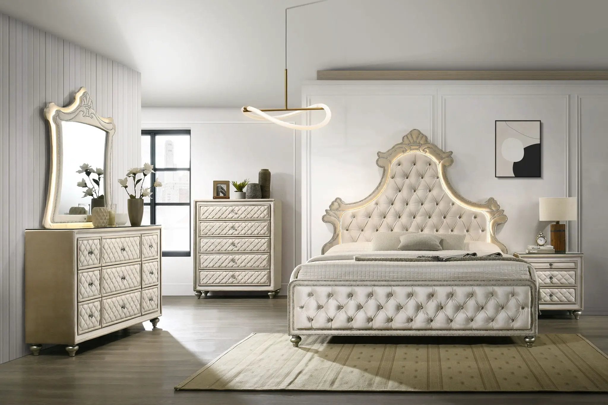 Lucienne Bed With LED Lighting by HouseOfZazla
