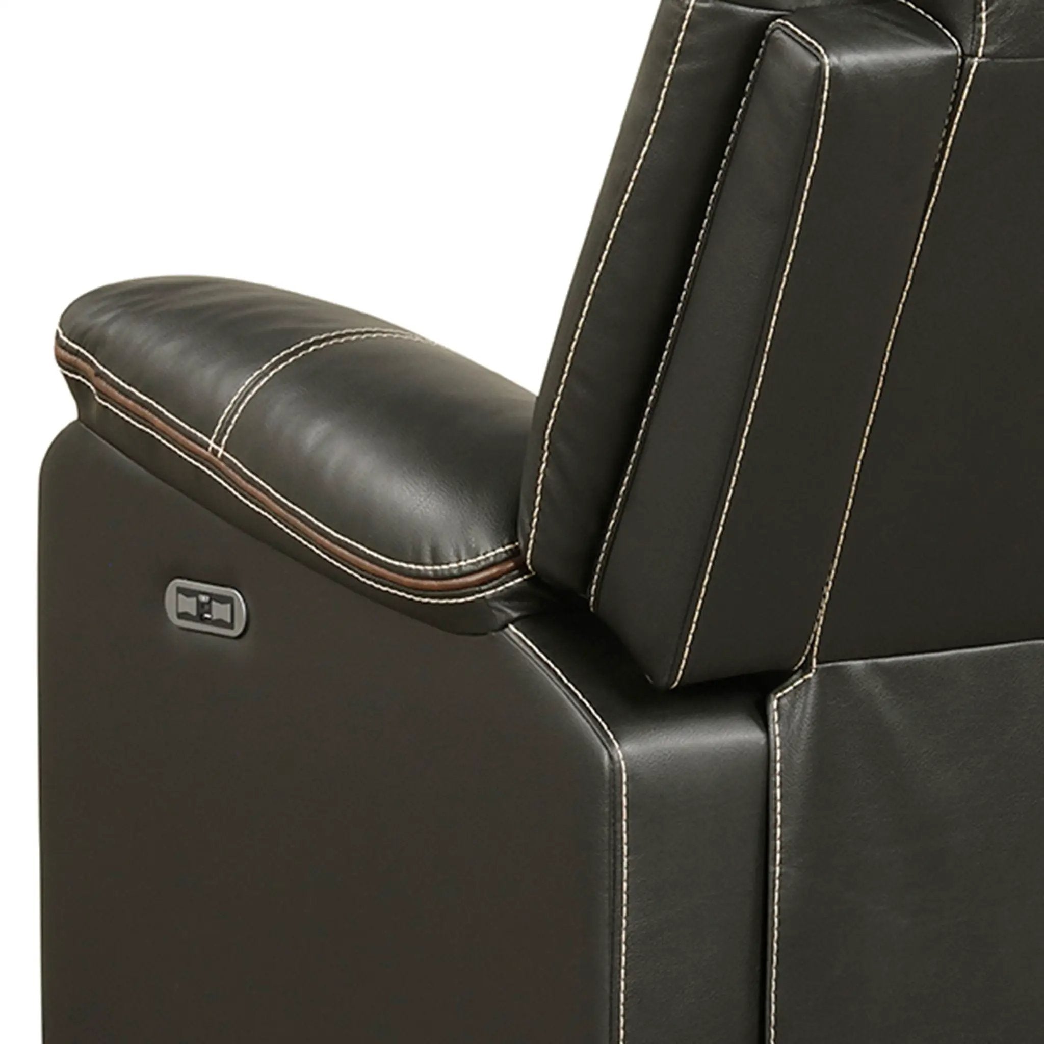 Challenger LED Power Recliner Loveseat With Console