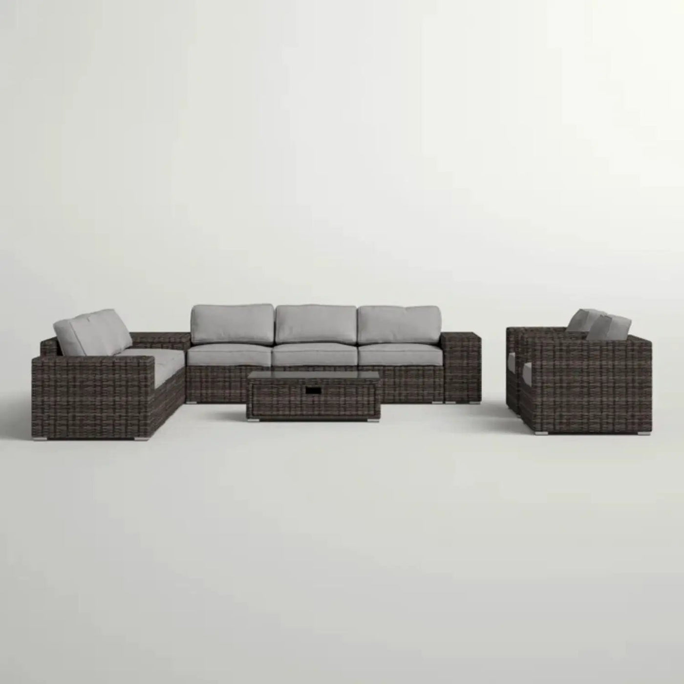 Stylish Rattan Wicker Person Seating Group With Premium Sunbrella Cushions Perfect For Outdoor Entertaining by HouseOfZazla