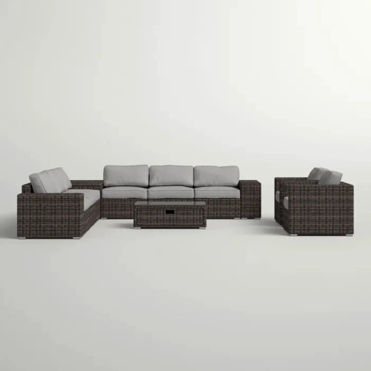 Stylish Rattan Wicker Person Seating Group With Premium Sunbrella Cushions Perfect For Outdoor Entertaining by HouseOfZazla