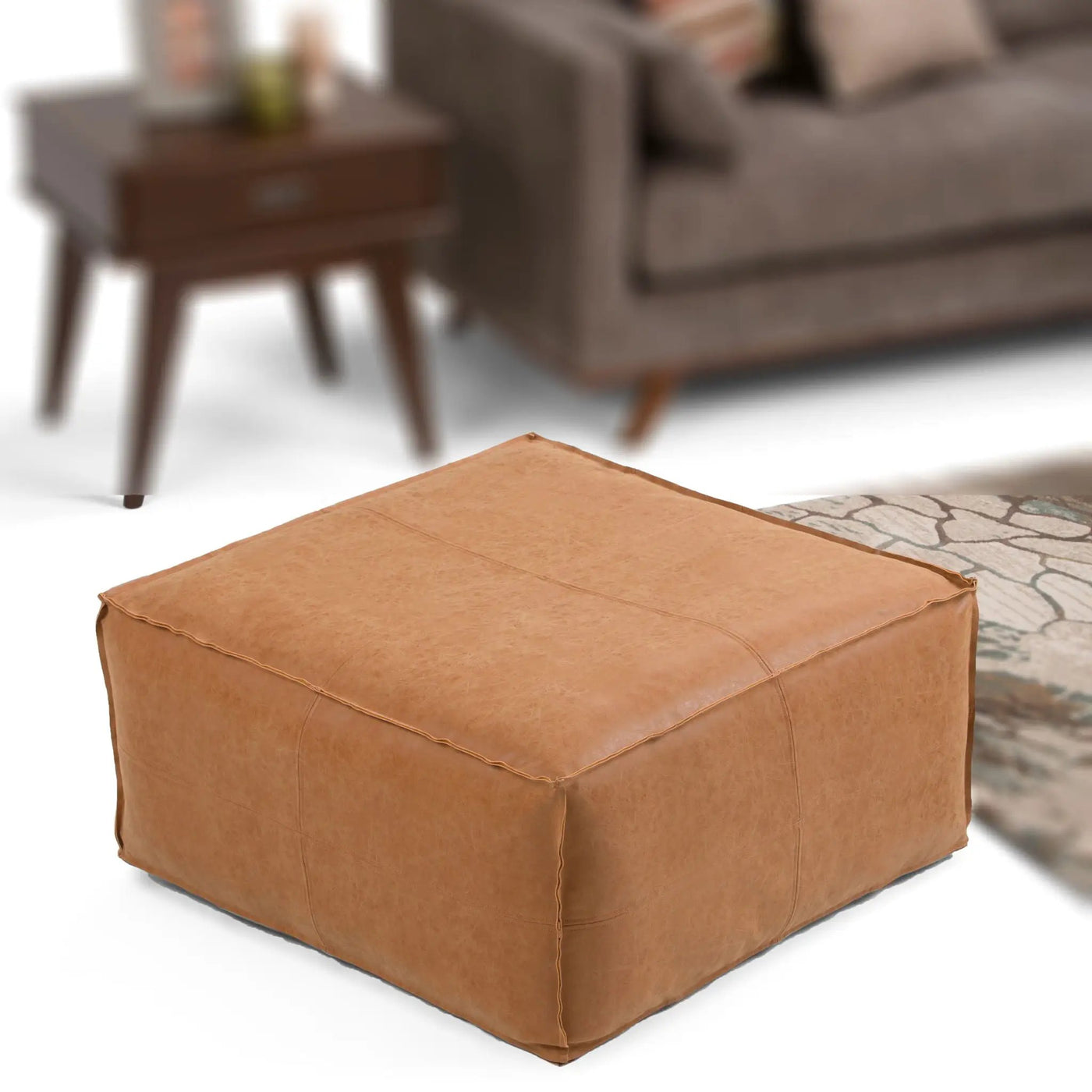 Brody - Large Square, Coffee Table Pouf by HouseOfZazla
