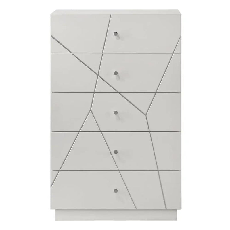 Esther - Chest - White / Silver by Unique Piece Furniture