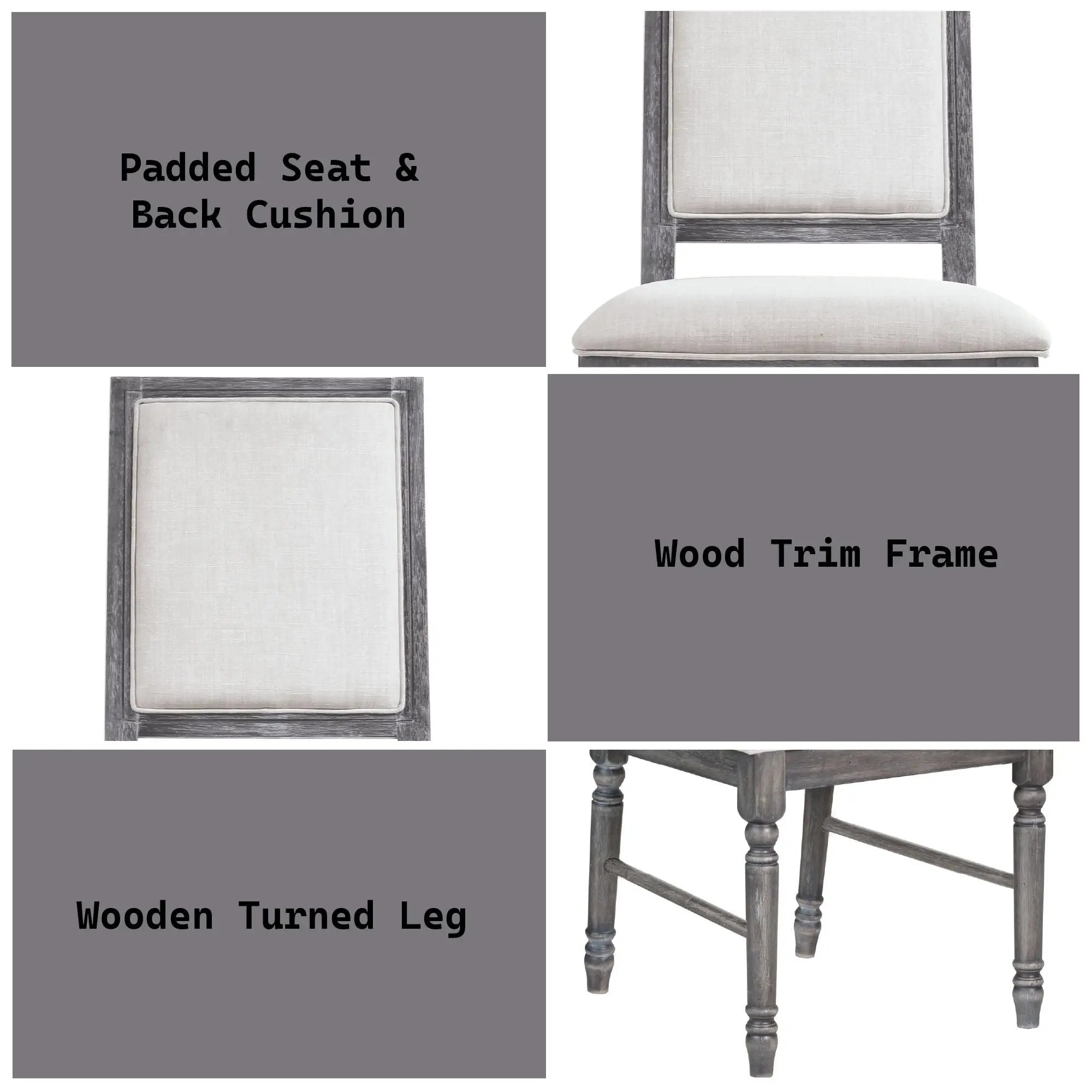Leventis - Weathered Side Chair - Cream / Gray by Unique Piece Furniture