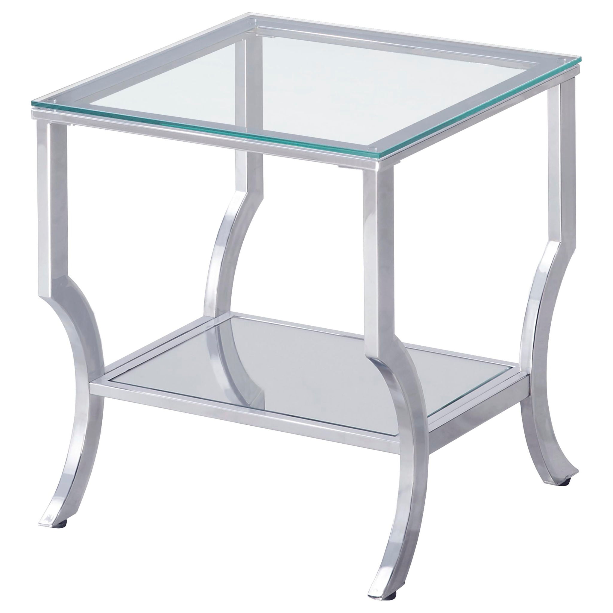 Saide 3-piece Glass Top Coffee and End Table Set Chrome by Unique Piece Furniture