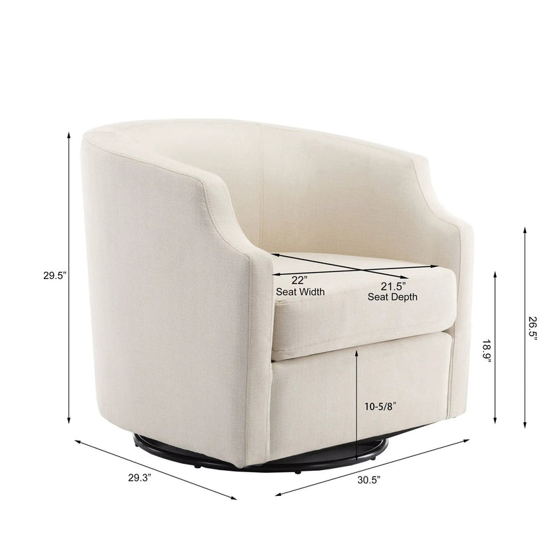 Isabelle - Swivel Glider Barrel Chair by HouseOfZazla