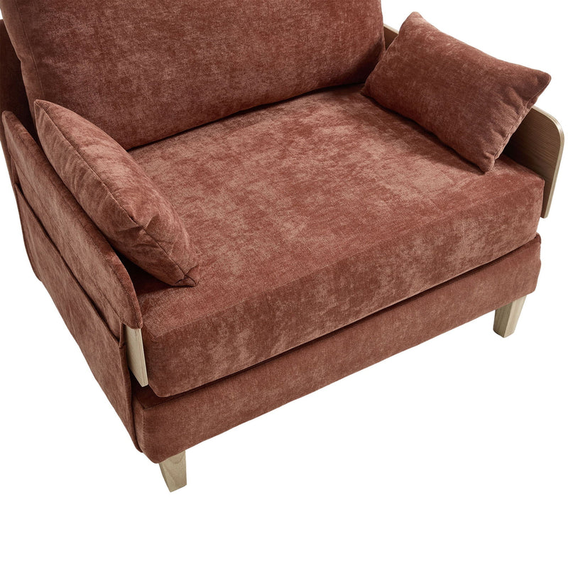 Mid Century Modern Foldable Sofa Bed, 3 In 1 Convertible Sleeper With 3 Pillows by HouseOfZazla
