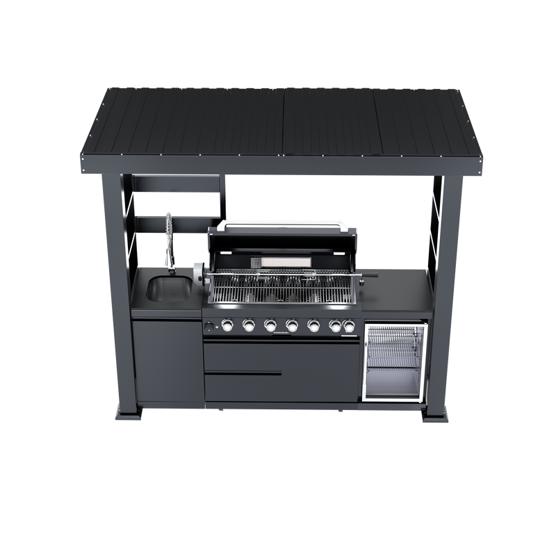 94-Inch 6-Burner Deluxe Stainless Steel Gas Outdoor Kitchen Grill by HouseOfZazla