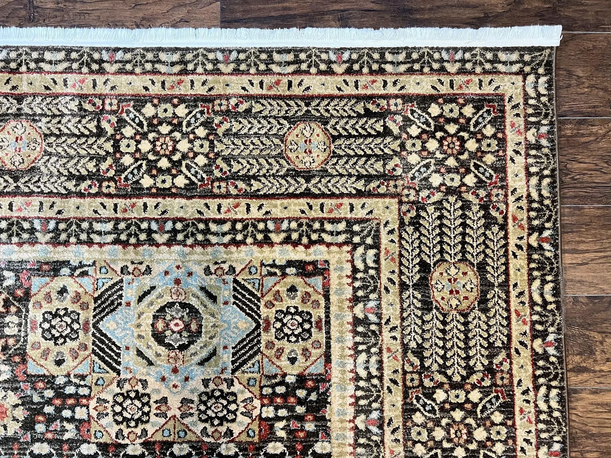 Room Sized Oriental Rug 10x11, Power Loomed Carpet, Tan Brown, Unique Loom by Jewel Rugs