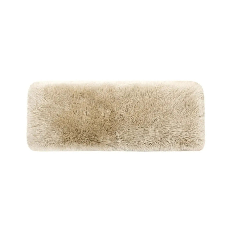 Leda - Sheepskin Fur Rectangular Accent Bench - Natural Blonde by Unique Piece Furniture