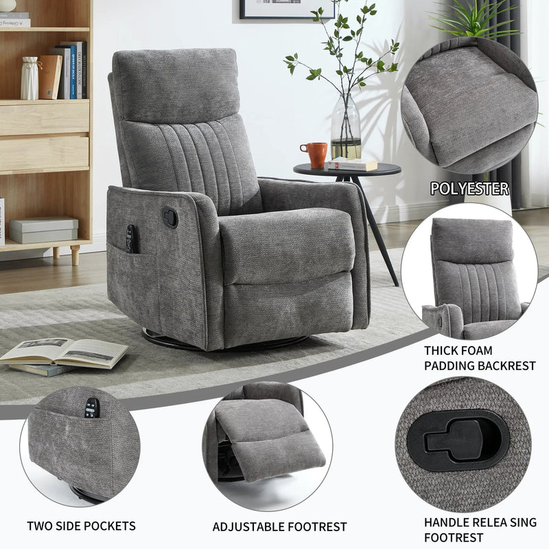 ComfortMax Dark Gray Recliner Chair by HouseOfZazla