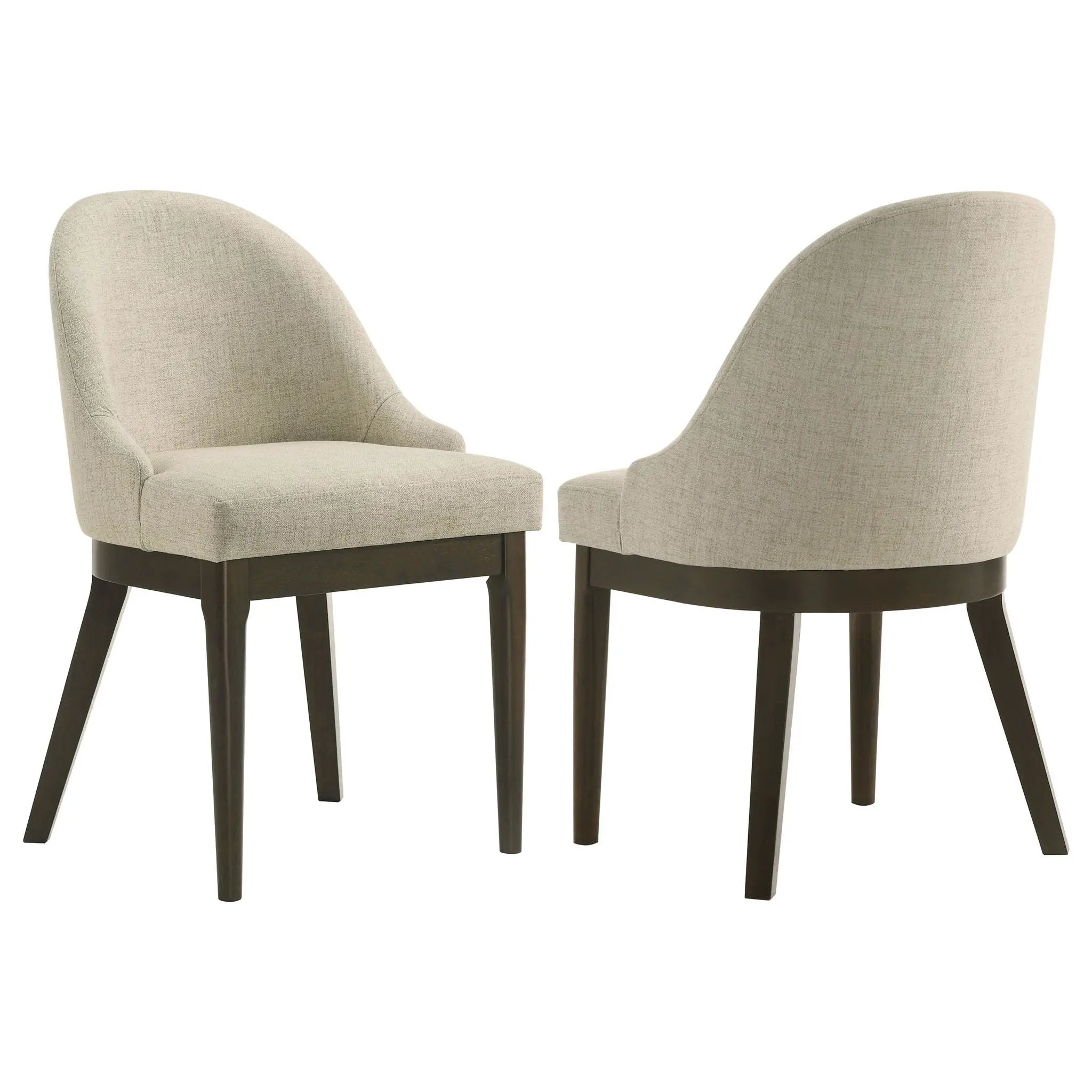 Reseda Upholstered Dining Side Chair Beige (Set of 2) by Unique Piece Furniture