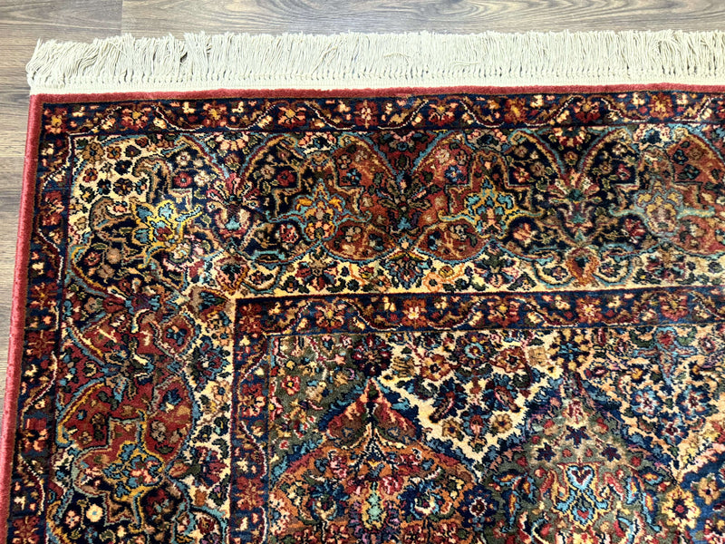 Karastan Rug 8.8 x 10.6, Multicolor Panel Kirman Rug #717, Wool by Jewel Rugs