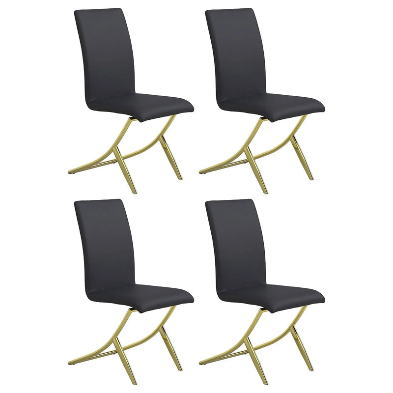 Carmelia Upholstered Dining Side Chair Black (Set of 4) by Unique Piece Furniture