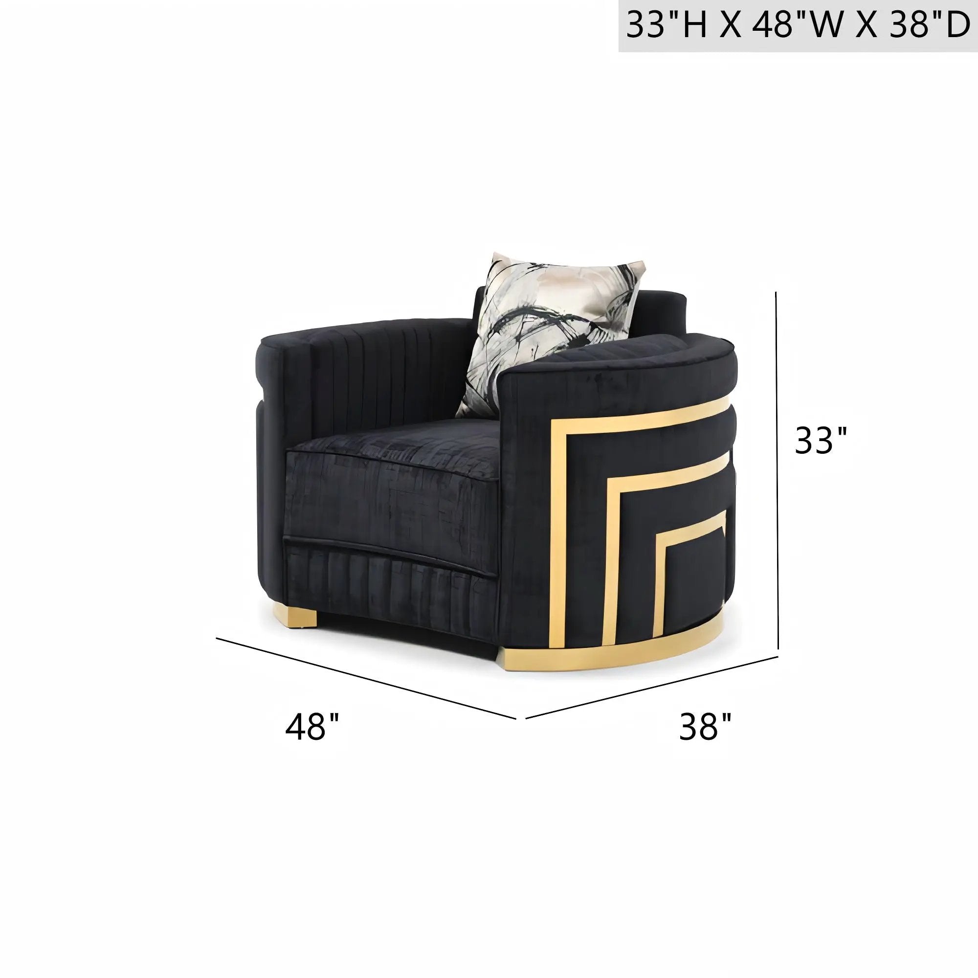 Soledad - Chair Upholstered With Hued Accents - Black by HouseOfZazla
