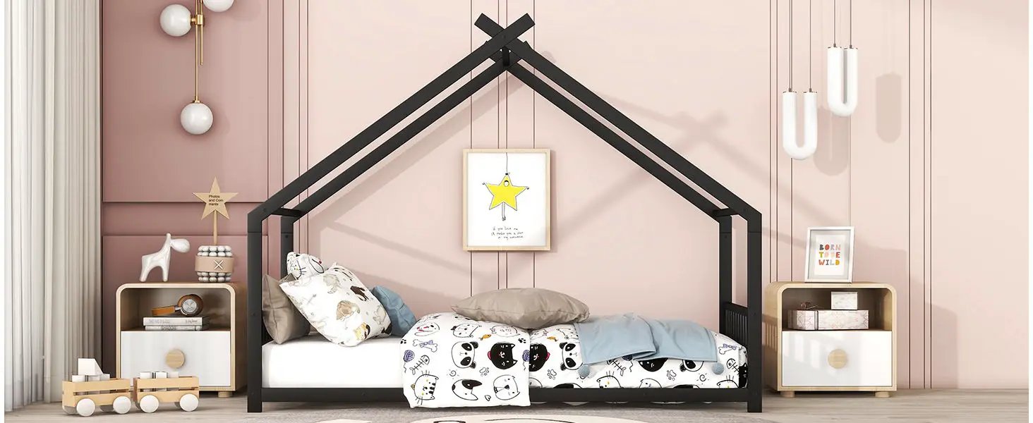 Metal House Bed by HouseOfZazla