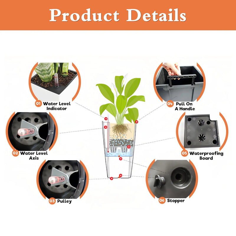 Indoor Outdoor Planter With Automatic Watering System by HouseOfZazla