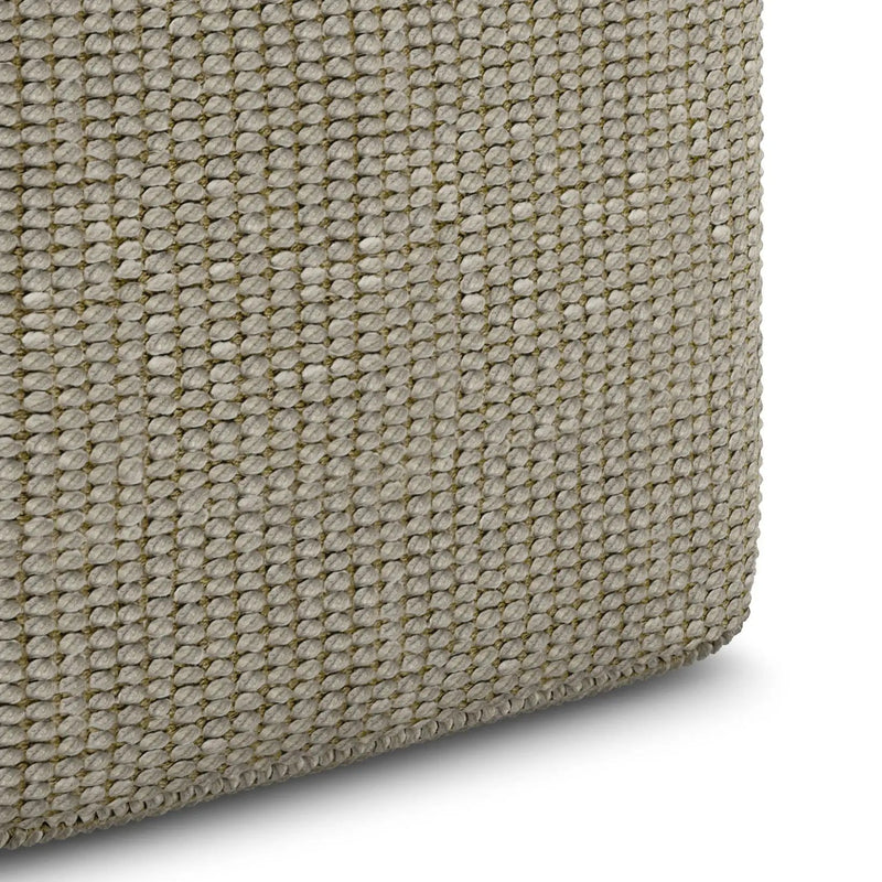 Zelma - Square Woven Outdoor / Indoor Pouf - Cream / Natural by Unique Piece Furniture