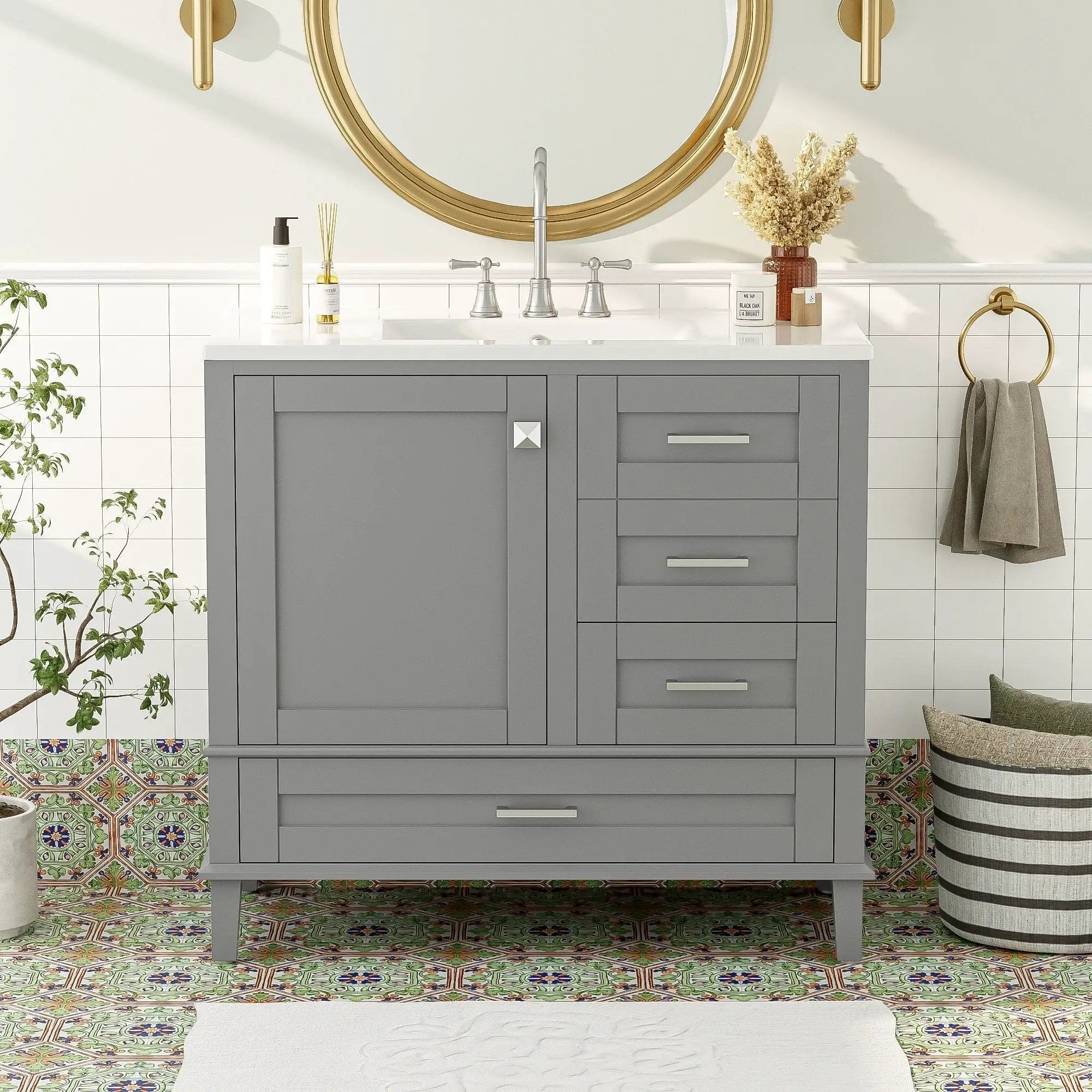Traditional Bathroom Vanity Set With Soft Close Doors by Unique Piece Furniture
