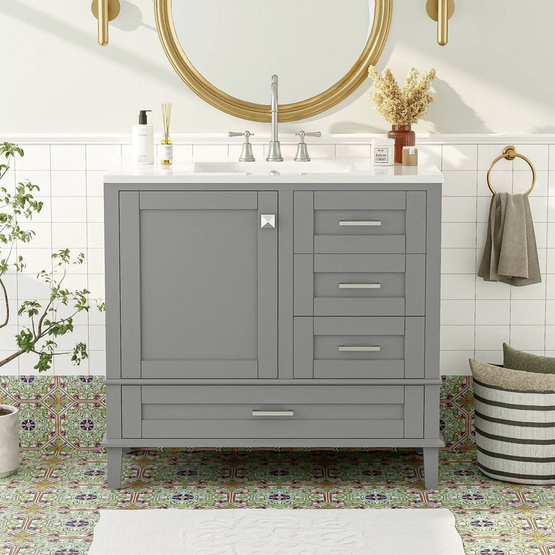 Traditional Bathroom Vanity Set With Soft Close Doors by Unique Piece Furniture