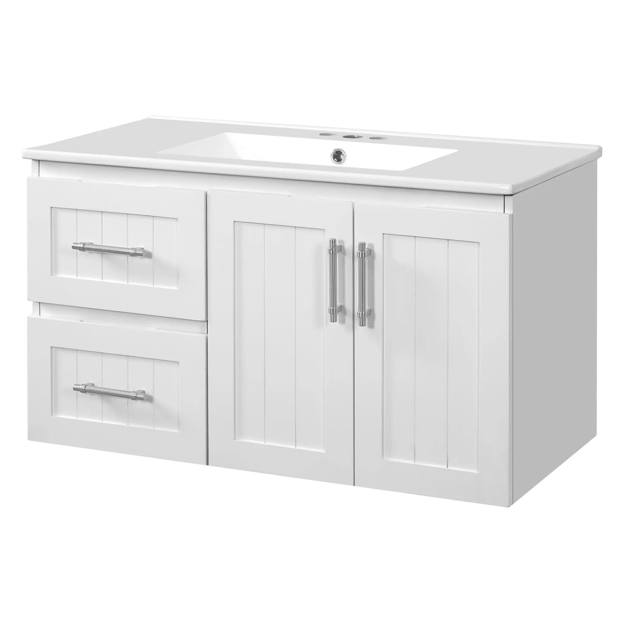 Wall Mounted Bathroom Vanity & Sink, 2 Drawers by Unique Piece Furniture