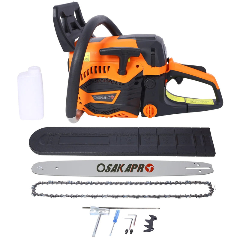 62Cc Gas Powered Chainsaw 22" 2 Cycle Petrol Handheld Chain Saw by HouseOfZazla