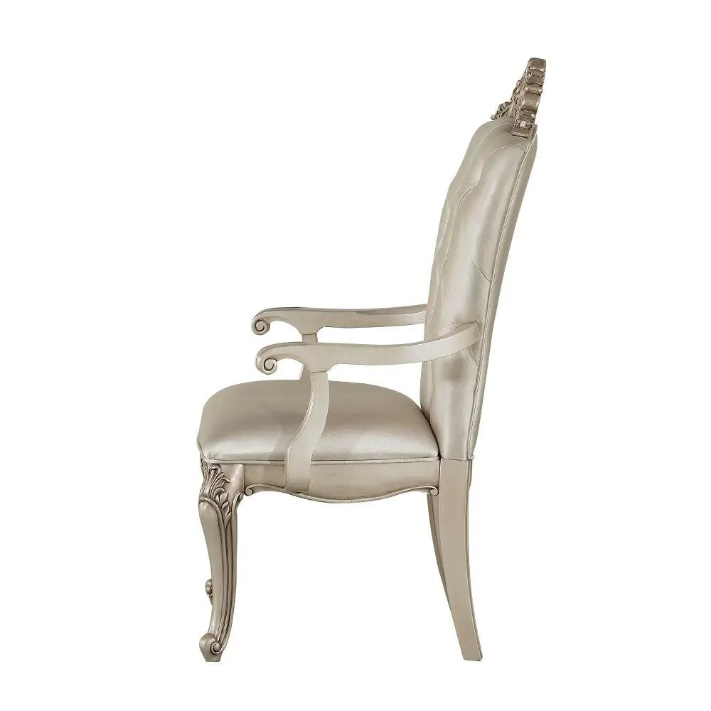 Gorsedd - Arm Chair (Set of 2) - Cream Fabric & Golden Ivory by Unique Piece Furniture