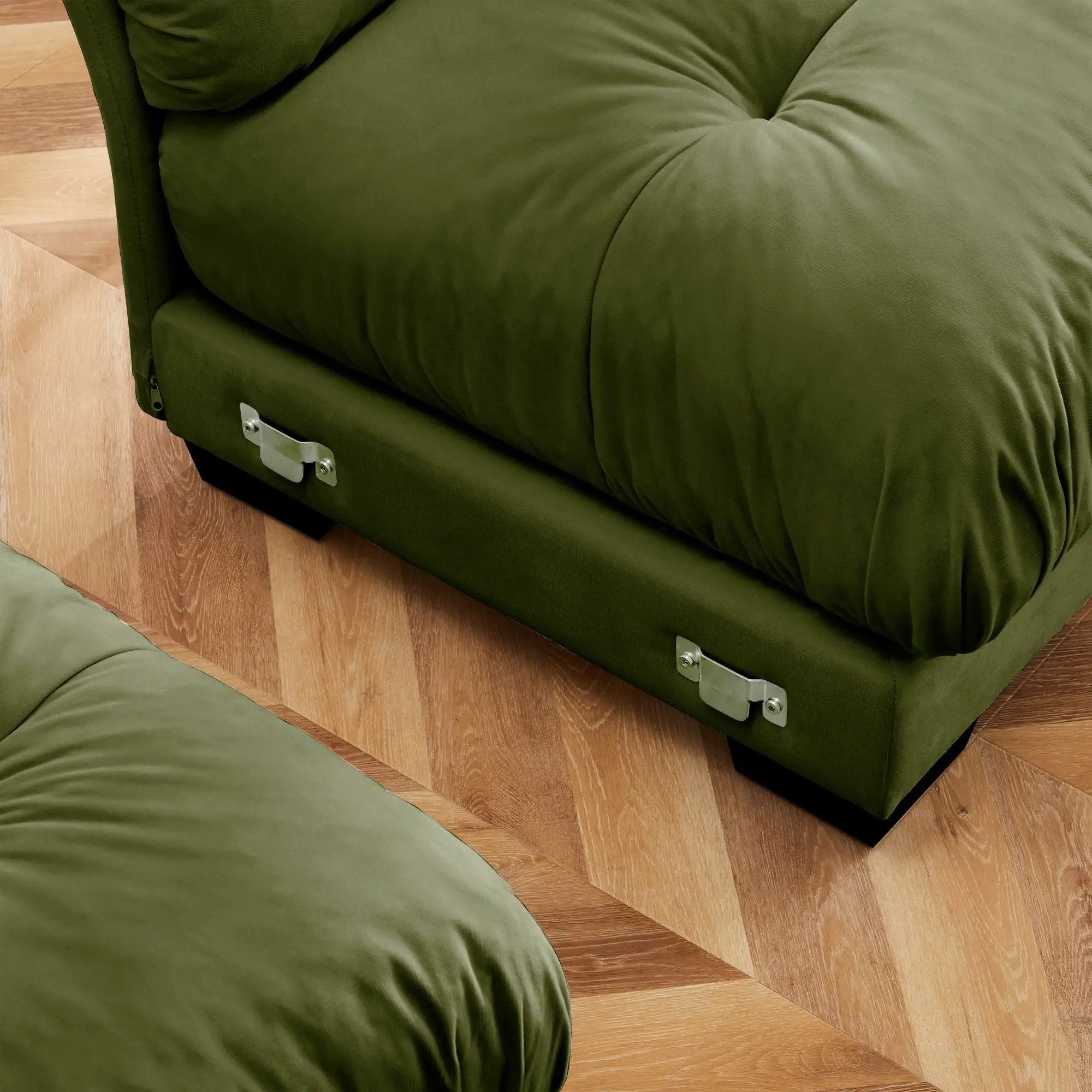 Modern Sofa With Bolstered Armrests And Pillows by HouseOfZazla