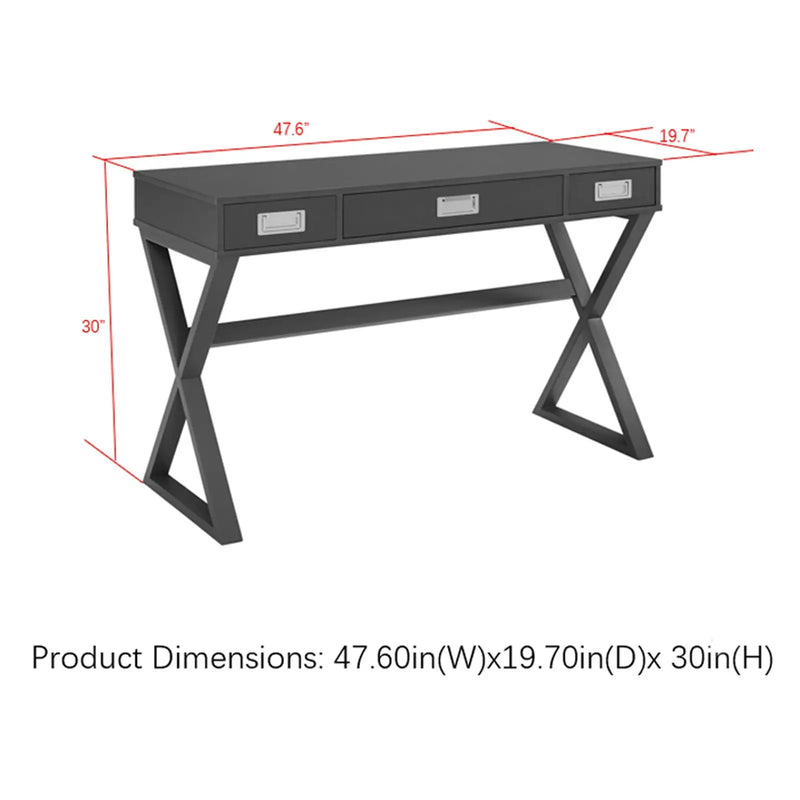 Crossmark - Campaign Desk - Dark Gray by Unique Piece Furniture