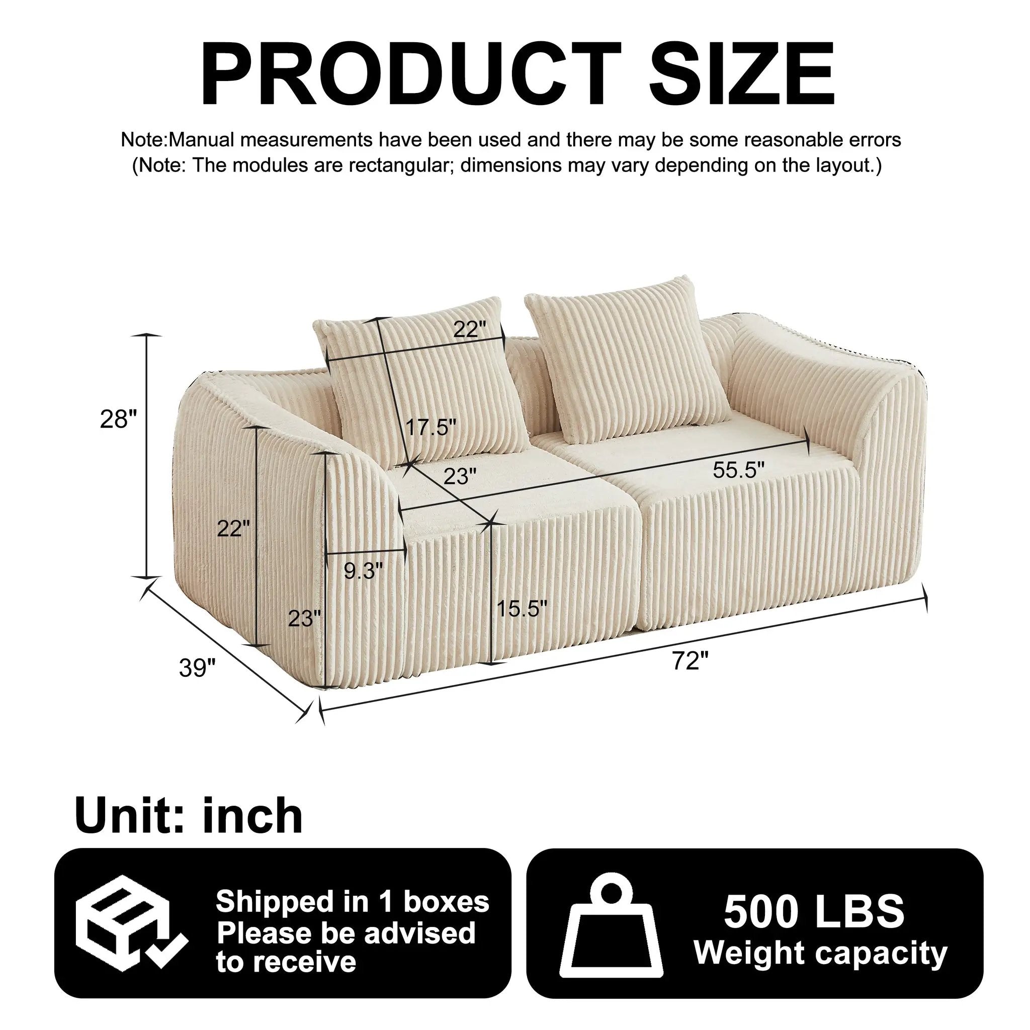 Minimalist Corduroy Sofa Featuring Curved Lines by HouseOfZazla
