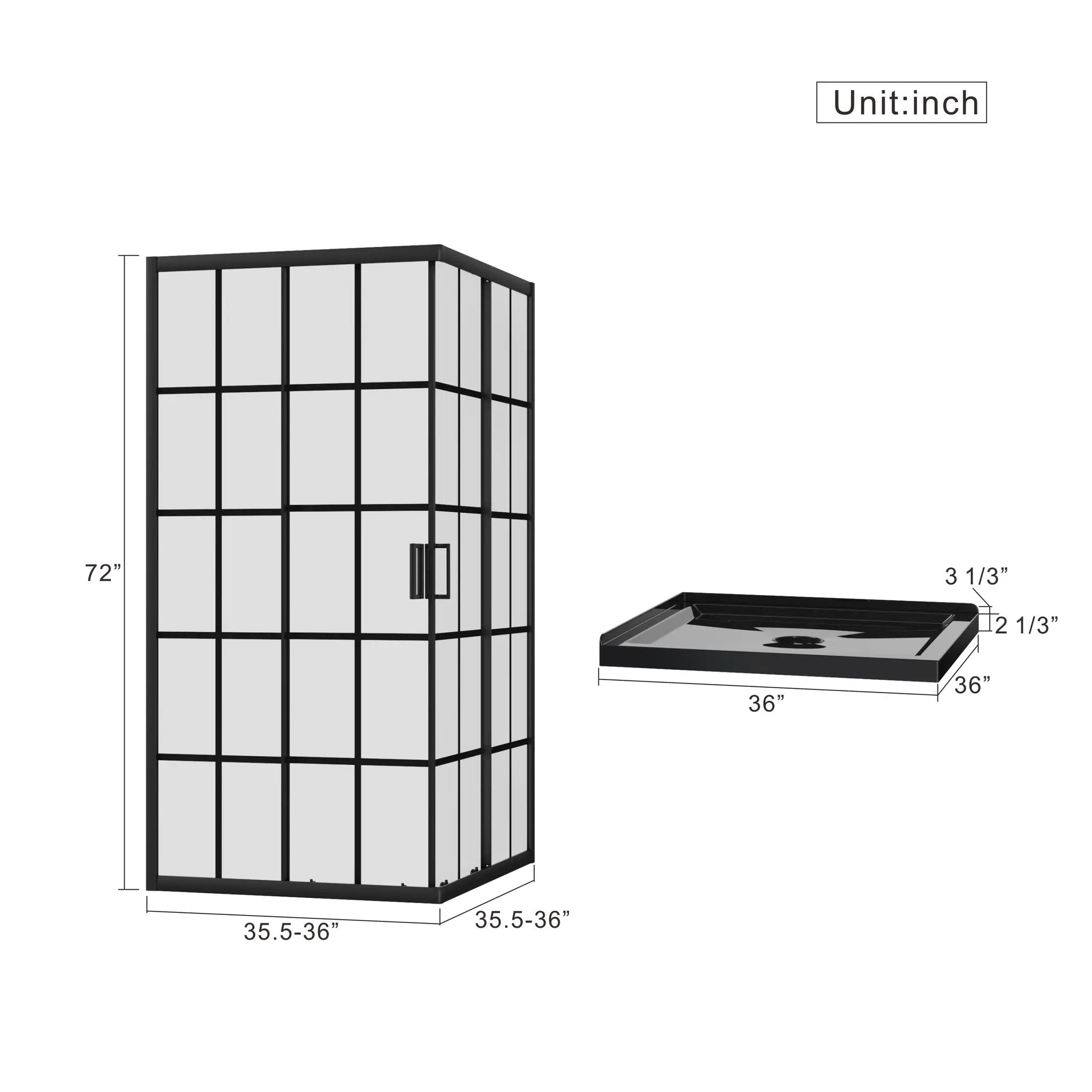 Goodyo Corner Shower Enclosure with Double Sliding Doors by HouseOfZazla