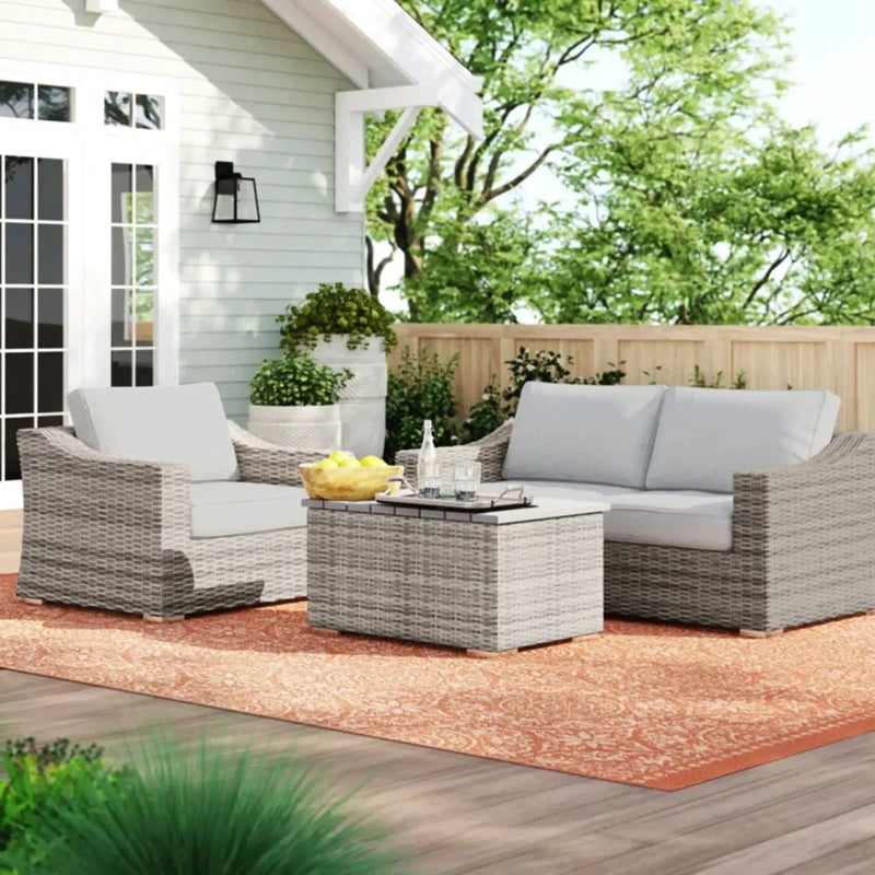 Stylish Sofa Seating Group With Cushions Perfect For Outdoor Gatherings by Unique Piece Furniture