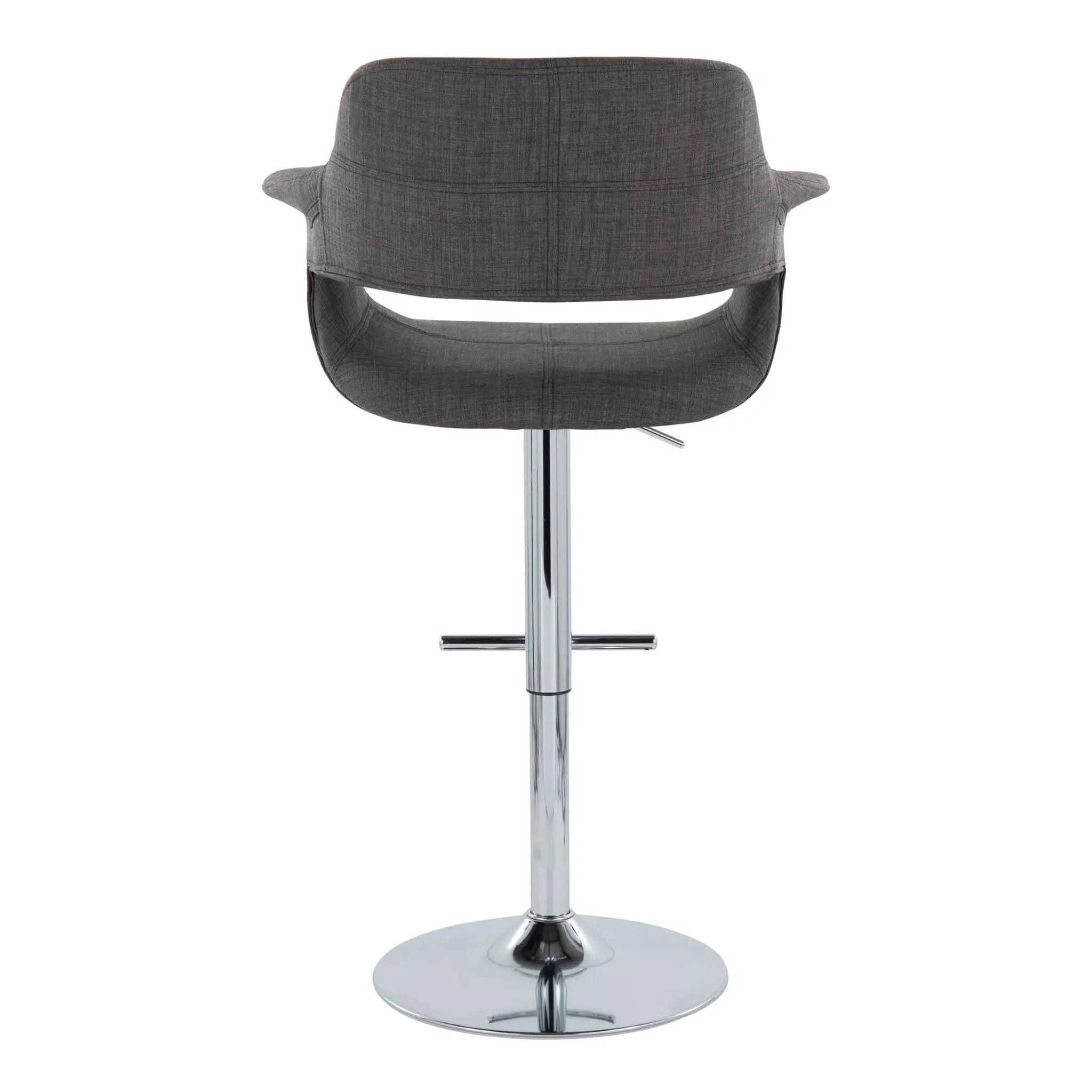 Vintage Flair - Mid Century Modern Adjustable Barstool & Straight T Footrest (Set of 2) by Unique Piece Furniture