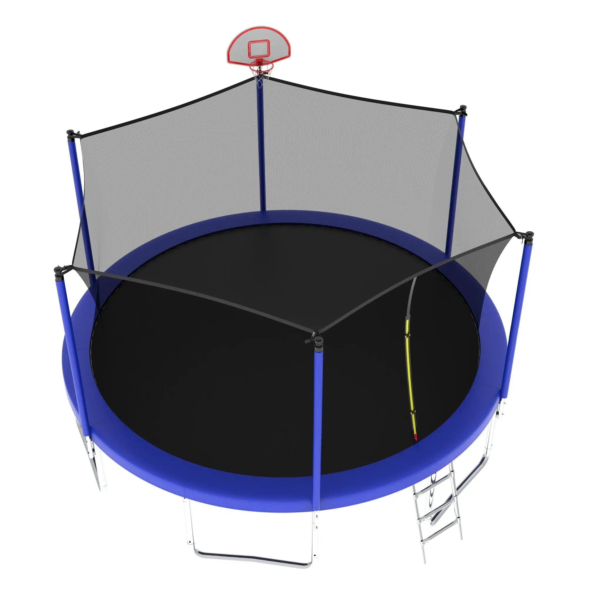 14Ft For Kids Children With Safety Enclosure Net Outdoor Backyards Large Recreational Trampoline - Blue by HouseOfZazla